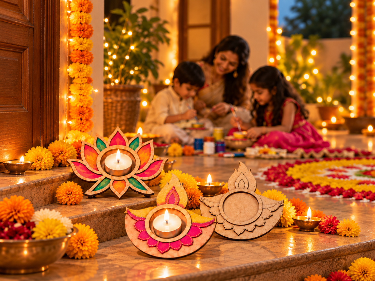 Festive Diya T-light Holder