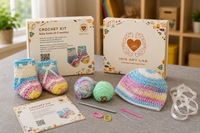 Crochet Baby Hat + Baby Socks Kit