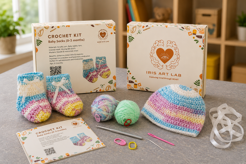 Crochet Baby Hat + Baby Socks Kit
