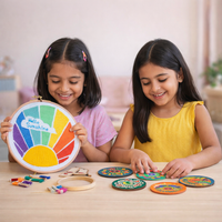 Sun Shine Embroidery Kit (Big) + Mandala Coasters Kit