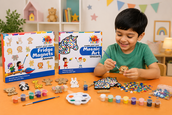 Mosaic Art Kit (Unicorn) + Fridge Magnets Kit (Animals)