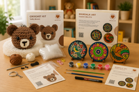 Crochet Kit + Mandala Coasters Kit
