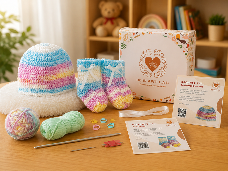 Crochet Baby Hat + Baby Socks Kit