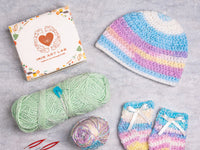 Crochet Baby Hat + Baby Socks Kit