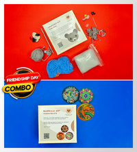 DIY CROCHET KIT (TEDDY) - GREY + DIY Mandala Coasters