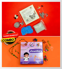 DIY CROCHET KIT (TEDDY) - GREY + DIY Jewellery Kit
