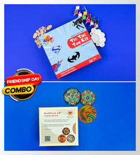 XO PoP DIY Tic Tac Toe - Superman Vs Batman + DIY Mandala Coasters